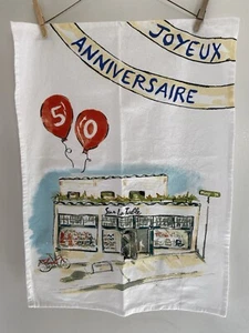 Sur La Table 50th Anniversary Towel - 100% cotton 20” x 28” - Picture 1 of 3