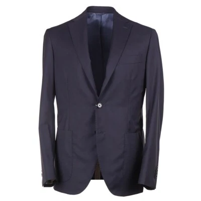 Luigi Borrelli Napoli твердый темно-синий шерстяной блейзер 40R (Eu 50) спортивное пальто новый с Ярлыками - Изображение 1 из 4