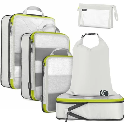 Compression Packing Cubes See Through Mesh Luggage Organizer Bags Travel Esse... - Image 1 of 4