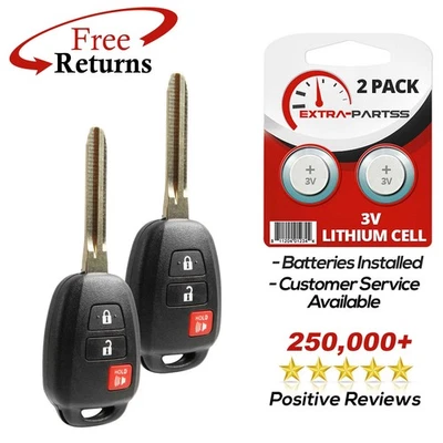 2 For 2013 2014 2015 2016 2017 Toyota Rav4 Keyless Entry Remote Fob Uncut Key Foto 1 de 4