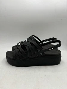 Crocs Brooklyn niedriger Riemchen-Keilabsatz schwarz Damengröße US 9 - Bild 1 von 9