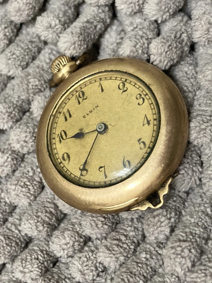 OLD W POCKET pendant watch ELGIN 7 jewels 417 3/0 c 1916 USA - Image 1 of 4