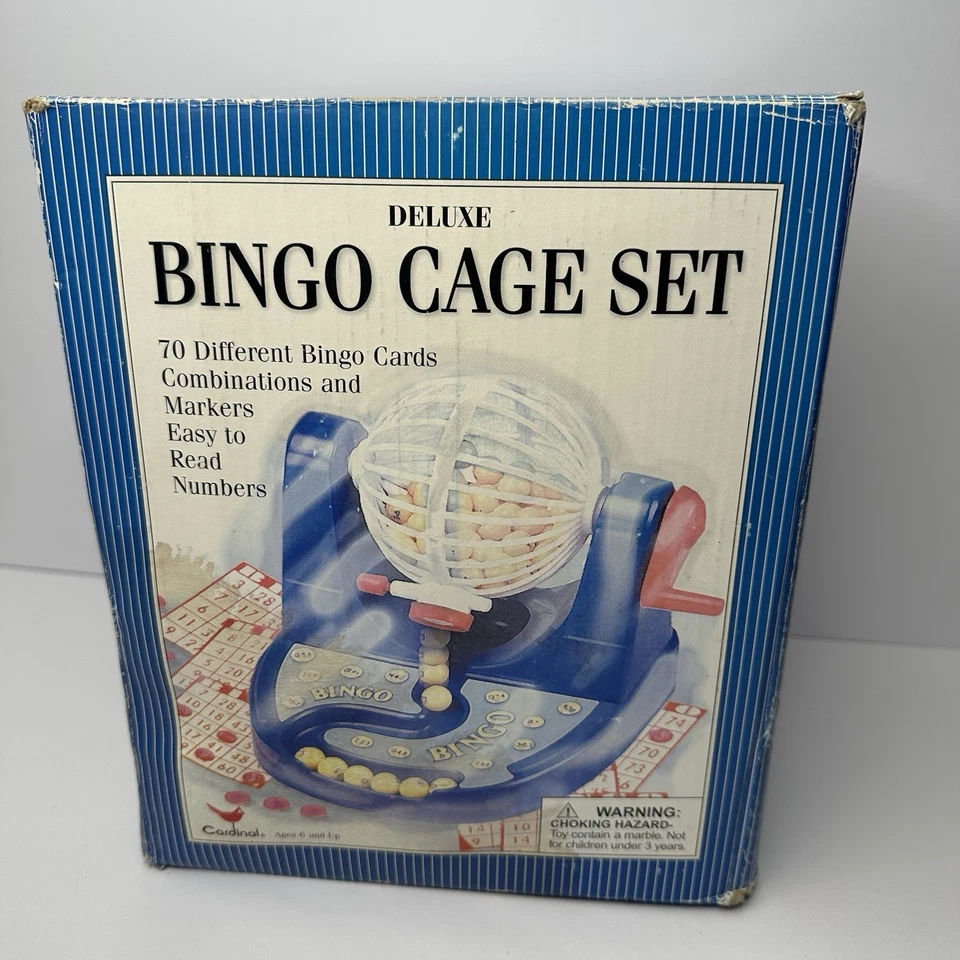 2004 Cardinal Deluxe Bingo Family Game with Box, Balls, Cage, and Cards - Image 1 of 4