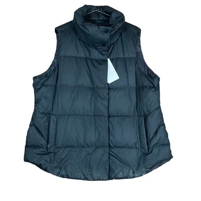 Athleta Womens Vest Black Downtown Puffer Water Resistant Athleisure 2X  - Image 1 of 4