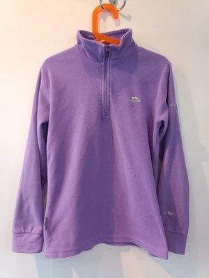 Trespass Girls 1/4 Zip Fleece, Age 9 to 10 years, Air Trap, Purple Lilac,Outdoor - Image 1 of 4