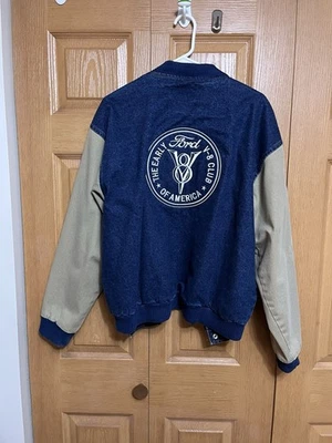 Chaqueta vaquera vintage antigua Ford V8 Club of America. Grande “Bob” Ohio 141 Foto 1 de 4