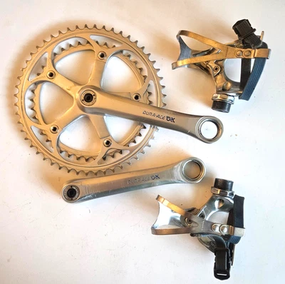 Shimano Dura-Ace AX Dyna-Drive Double Crankset, 170, 52/42 & DA AX Pedals, VGC - image 1 of 4