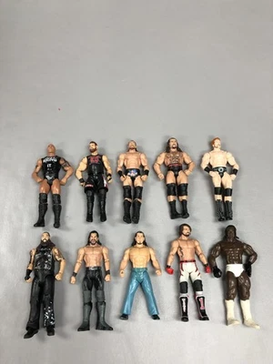 Lote de 10 figuras de acción de lucha libre Mattel JAKKS WWE superestrellas surtidas mixtas Foto 1 de 4