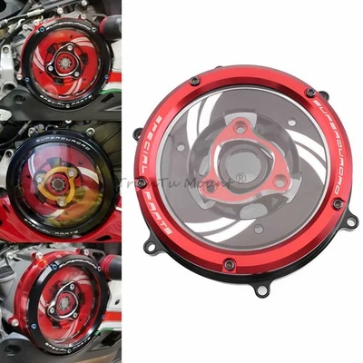 Cubierta de embrague de lente transparente para Ducati Panigale Streetfighter V2 Superbike 959 1199 Foto 1 de 4