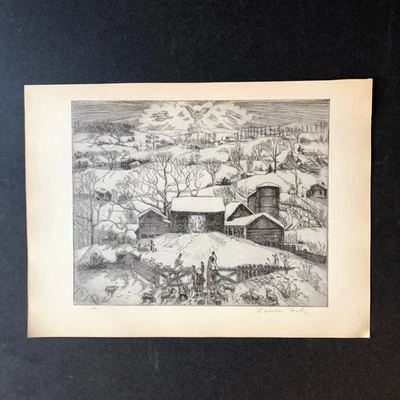 Lauren Ford "La Natividad" Años 30 Impresión Artística Colección Tesoro Boceto De Colección Foto 1 de 4