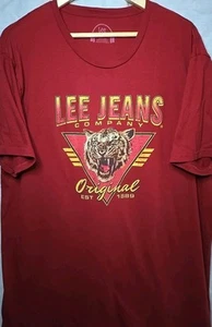 Lee Jeans Company Original T-Shirt, Sz 2XL, Red, Graphic Tiger, 100% Cotton - Bild 1 von 9