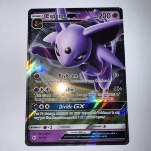 Espeon GX 61/149 Sun & Moon Ultra Rare Pokemon Card HP - Picture 1 of 2