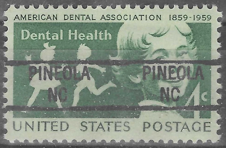 NORTH CAROLINA PRECANCELS, 4c DENTAL HEALTH, PINEOLA, TYPE 841 - Image 1 of 1