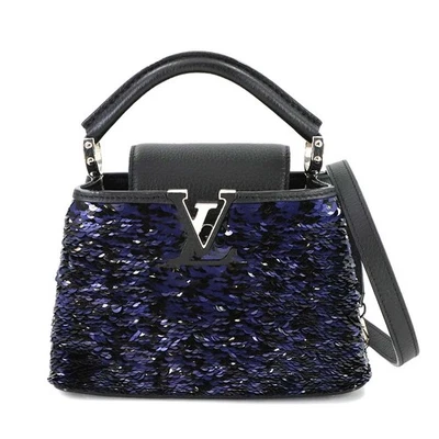 LOUIS VUITTON Capucines MINI Bolso de Hombro de Mano Cuero Taurillon Lentejuelas 90287292 Foto 1 de 4
