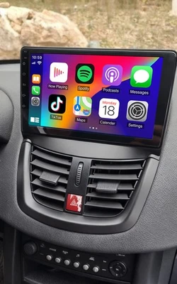 64G Per Peugeot 207 CC 2006-2015 9" Android 14 Autoradio GPS Navi DAB CarPlay - Immagine 1 di 4