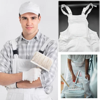Painters Overalls Professional Bib and Brace Decorators Workwear Dungaree Paint - Image 1 of 4