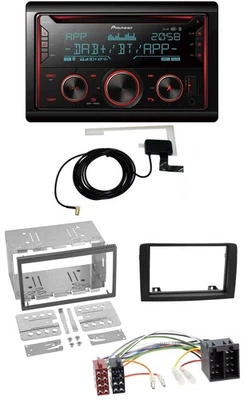 Pioneer 2DIN MP3 DAB USB CD Bluetooth Autoradio für Fiat Idea ab 05 schwarz - Bild 1 von 4