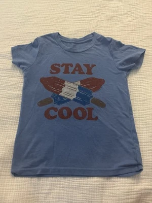 Rivet Apparel Boy’s T Shirt Blue Stay Cool Bomb Pop Size Small 6/7  - Image 1 of 4