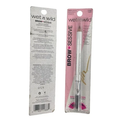 Lot of 2 Wet n Wild Brow Sessive Brow Pencil Dual Ended Blending Brush - Taupe - Image 1 of 3