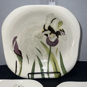 Red Wing - Iris - Stoneware Serving Bowl Into Side Dish Plates 7.5” set - Picture 1 of 23