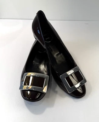 Roger Vivier Zapatos planos de charol marrón talla 6 (36) NEE Foto 1 de 4