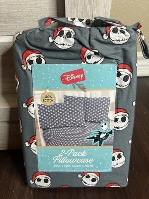 Disney Tim Burton The Nightmare Before Christmas 2 Pack PillowCase Santa Jack - Image 1 of 2