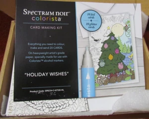 Spectrum Noir Colorista Card Making Kit "Holiday Wishes" Makes 20 Cards NEW - Picture 1 of 2