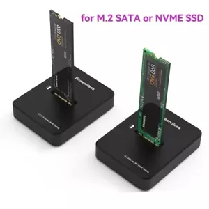 M.2 NVME & SATA SSD Case Dual Protocol Hard Drive Reader M.2 SSD Docking Station - Picture 1 of 15