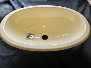 RV *LASALLE BRISTOL 17" X 12" OFF WHITE OVAL PLASTIC LAVATORY SINK - Picture 1 of 1