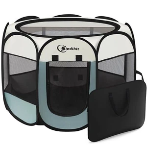 Dog Cat Playpen Puppy Pet Playpen Indoor for Small Dogs Tent Crates Cage Outd... - Picture 1 of 7