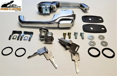 1967-1972 Chevy Pickup Ignition, Door Lock & Handle Set- Rectangle-head GM Keys - Image 1 of 3