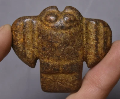 5CM China Hongshan Culture Old Jade Carving Flying Eagle Bird Amulet Pendant  - Image 1 of 4