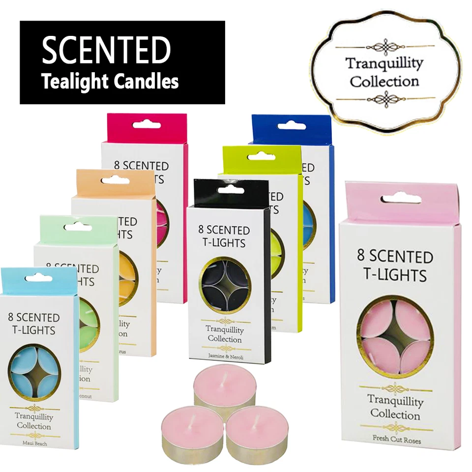 96pk Tranquillity Scented Tea Lights 4 Hours Wedding Night Decor Tealight - image 1 of 1