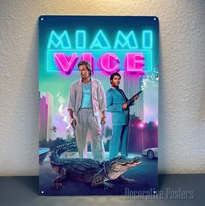 Miami Vice Film Metall Poster - Sammlerstück Schild - 20 x 30 cm, 8 x 12 Zoll - Bild 1 von 5