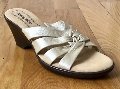 NEW Softspots Women’s Wedge Sandals Slide On Summer Shoes Beige Size 10 - Image 1 of 4