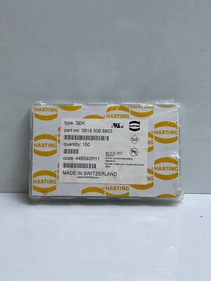 HARTING SEK PN:0918-506-6803 QTY:100 - Image 1 of 3