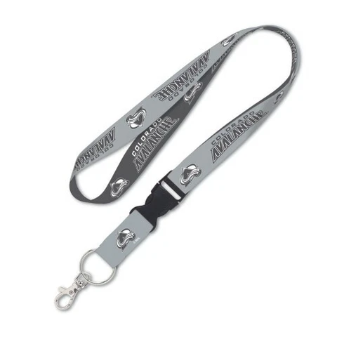 COLORADO AVALANCHE GRAY KEY CHAIN LANYARD DETACHABLE BUCKLE 1" W 22" LONG Cover