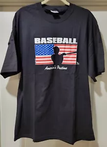 American Flag BASEBALL T-Shirt with Player America's Pastime XXL schwarz T-Shirt - Bild 1 von 1