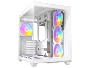 Antec C5 ARGB White, 7 x 120mm ARGB PWM Fans Included, Up to 10 Fans Simultaneou - Picture 1 of 12