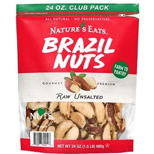 Nature's Eats Raw Unsalted Brazil Nuts 24 oz. Bag - Picture 1 of 1