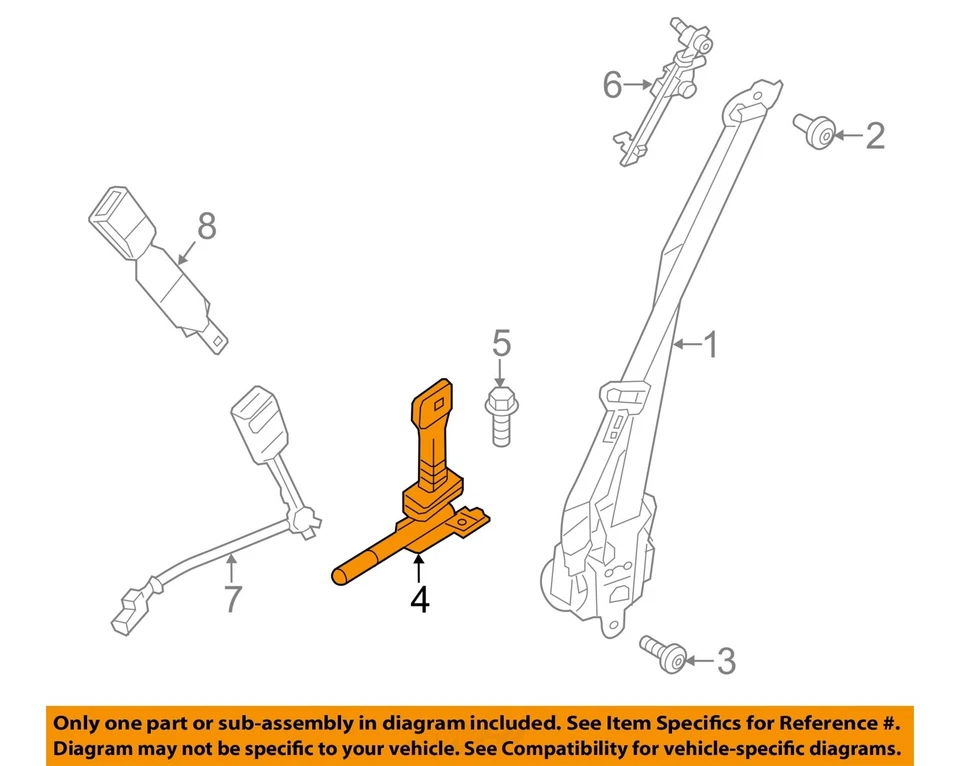 Sistemas de retención Ford OEM 13-19 Police Interceptor sedán DG1Z54610E45AE Foto 1 de 2