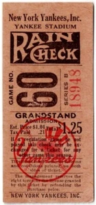 1949 YANKEES vs PHILADELPHIA ATHLETICS ticket stub JOE DiMAGGIO hit NELLIE FOX - Picture 1 of 2