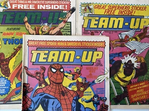 MARVEL TEAM UP. NUMBER'S 1-3. (3 ISSUE MARVEL UK MAGAZINE VINTAGE 1980 LOT). - Picture 1 of 13