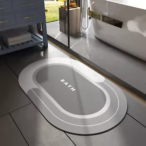 Absorbent Non Slip Quick Dry Stain Resistant Bath Mat Rug for Bathroom Floor ... - Picture 1 of 7