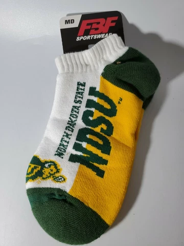 North Dakota State Bison College Socks No Show Size Medium 5-10 NEW Cover