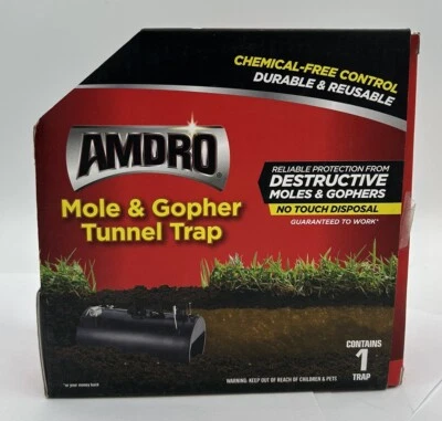 Trampa túnel AMDRO Mole & Gopher libre de químicos los detiene allí pistas NUEVO Foto 1 de 4