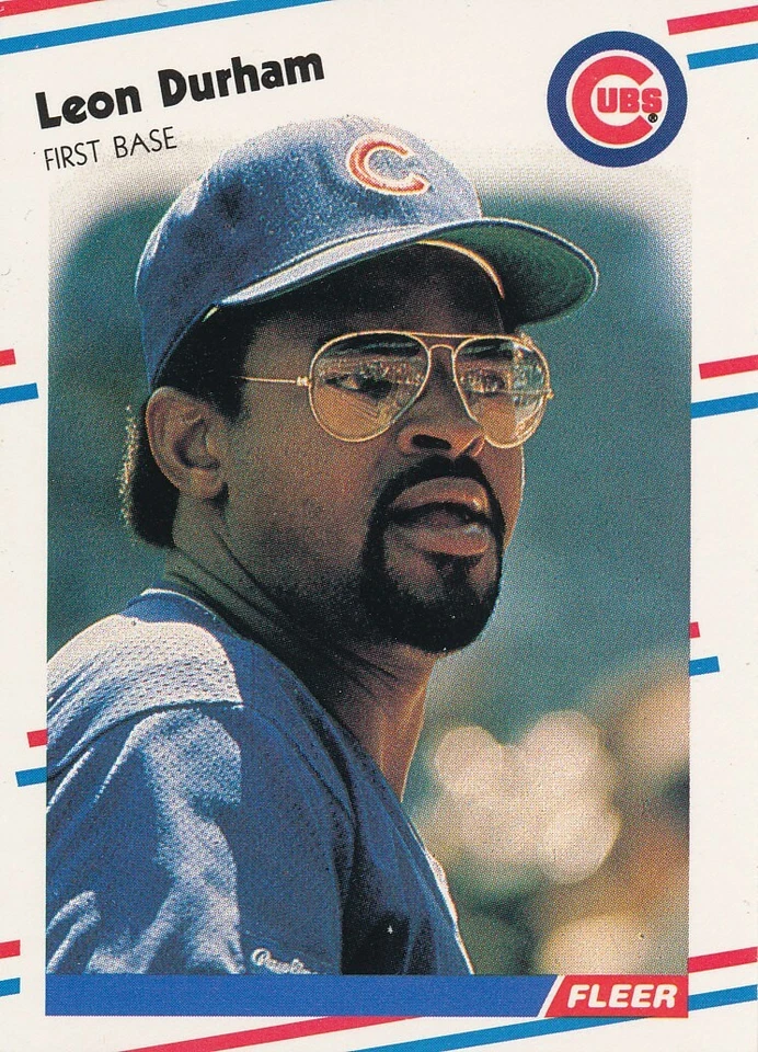 Leon Durham 1988 Fleer  #420 Chicago Cubs Baseball Card - Image 1 of 1