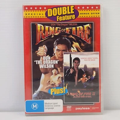 Ring of Fire 1 & 2 Blood and Steel DVD Movies Don The Dragon Wilson Action Reg 0 - image 1 of 2