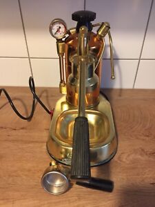 La Pavoni Professional , Gold , Kupfer Espressomaschine . Siebträgermaschine