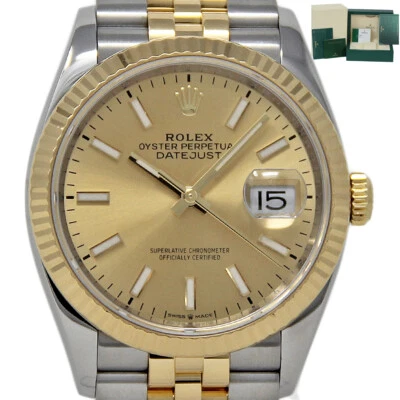 Rolex Datejust 36 mm champán 126233 acero oro garantía de fábrica 21 #1757-1 Foto 1 de 4